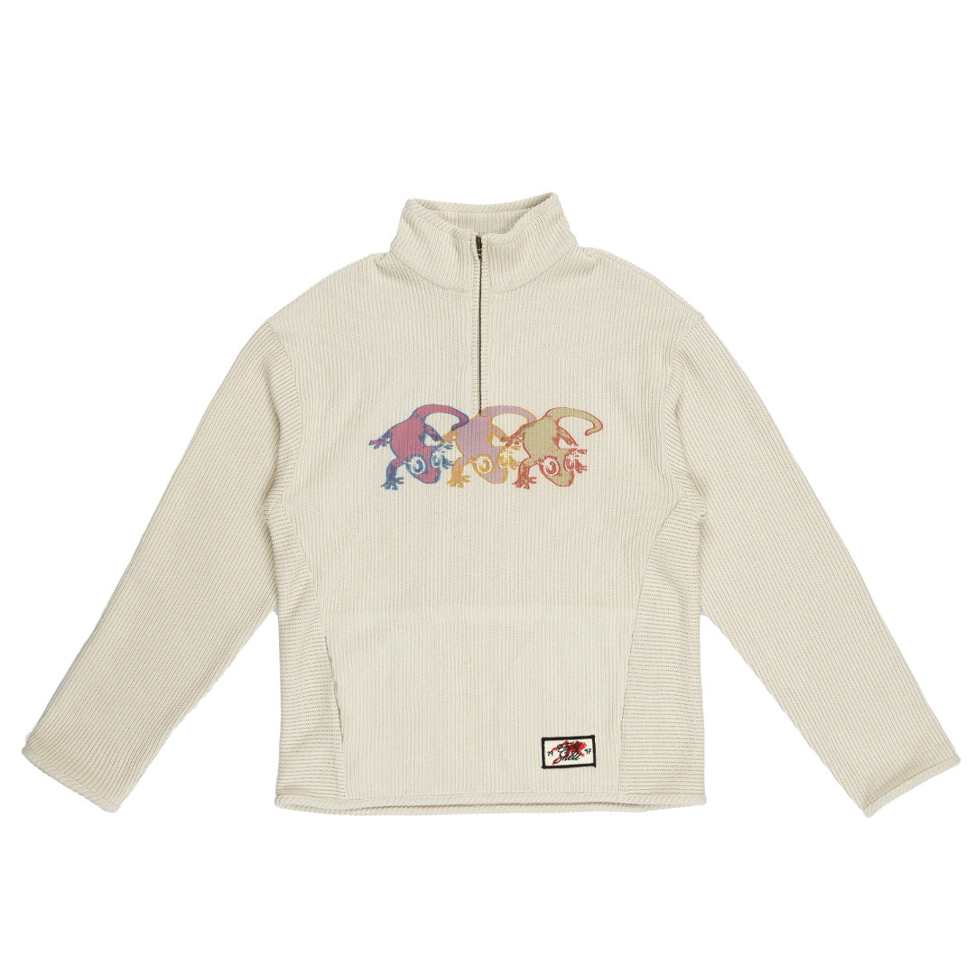1997shell Gecko Khaki Half Zip Jacket