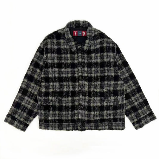 1997shell Black Checked Wool Jacket